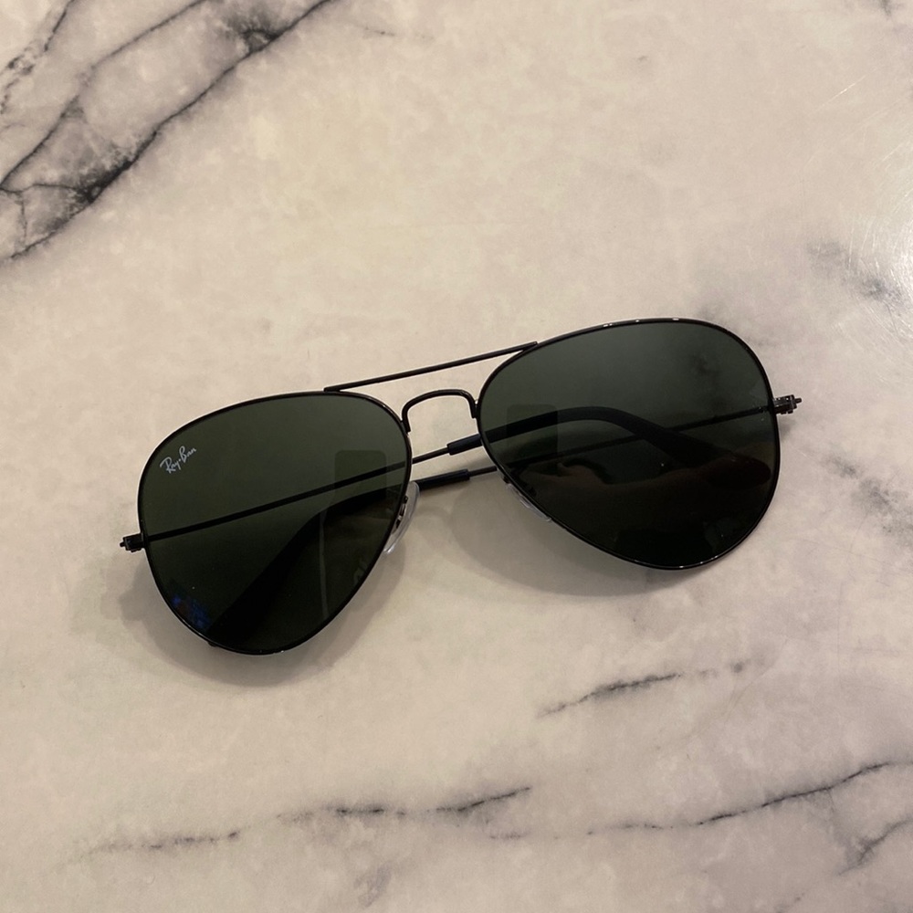 Ray Ban 58mm Black Aviator Sunglasses